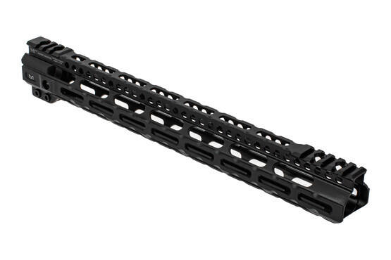 Midwest Industries Lightweight handguard 15 inch features a black hardcoat anodized finish